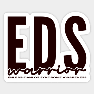 Ehlers-Danlos Syndrome: EDS Warrior Black Sticker